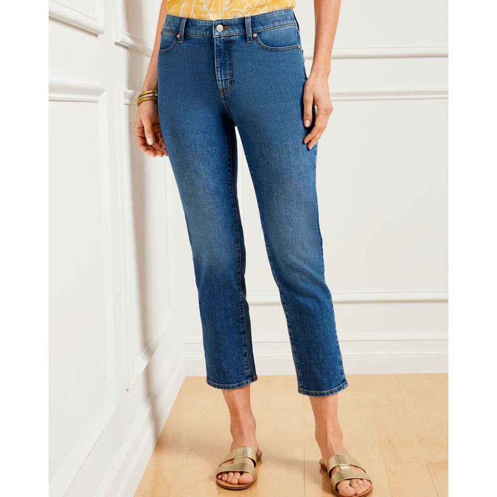 Talbots Straight Leg Crop Jeans 22W Mitillini Wash